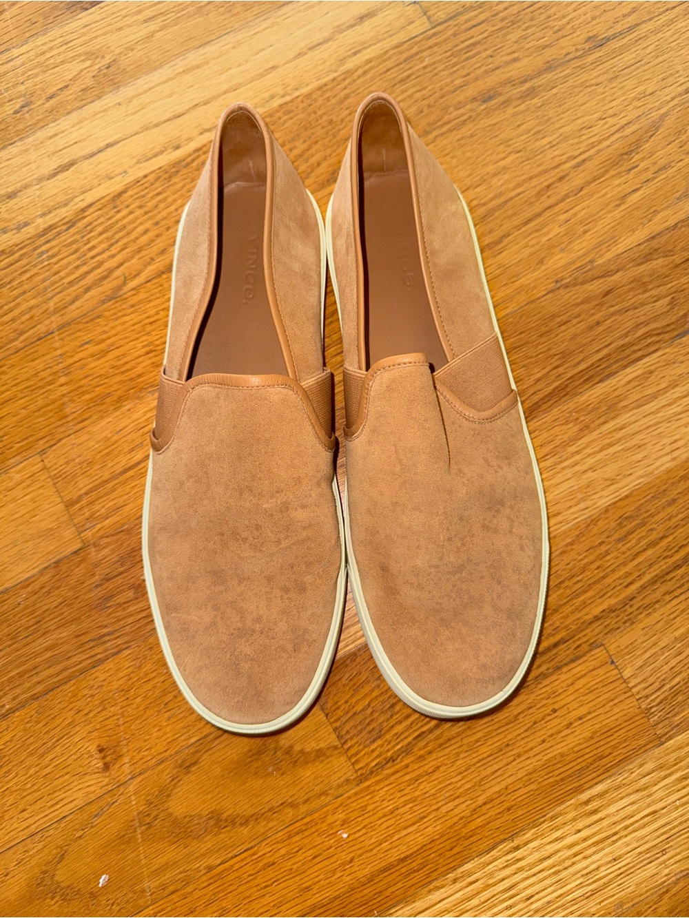Vince Women's Slip-On Sneakers in Tan Suede
